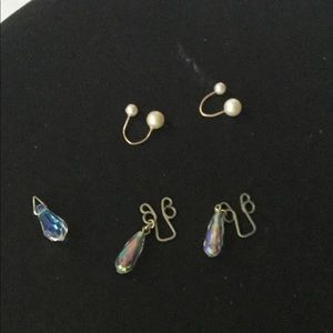 **SOLD** Unique Vintage Slide up Earrings and Pendant
